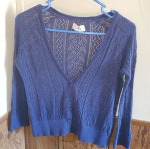 Blue cardigan